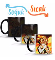 Fairy Tail Natsu Dragneel Fire Dragon Sihirli Kupa Bardak Porselen