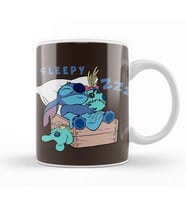 Stitch Sleepy Cute Kupa Bardak Porselen