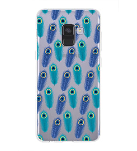 PrintiFy Samsung Galaxy A8 2018 ile Uyumlu 1mm Slim Fit Nazar Boncuğu 4 Baskılı Şeffaf  Kılıf