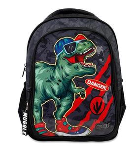 Muggle Okul Çantası Danger Dino Siyah Mu-9222