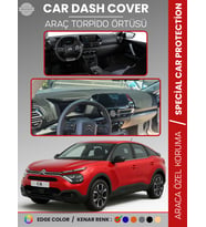 CITROEN C4 (2020-2025) Torpido Örtüsü Ön Göğüs Koruma Araca Özel Çatlamayı Önler Kaymaz Kolay Montaj