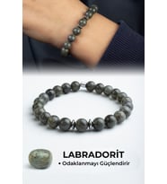 Labradorit Doğal Taş Küre Kesim 8mm Bileklik