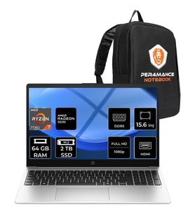 HP 255R G10 Ryzen 7 7735U 64GB RAM 2TB SSD 15.6" FHD FreeDOS D30M1ETPN334 Notebook + Per4 Çanta