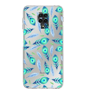 PrintiFy Xiaomi Redmi Note 9s ile Uyumlu Nazar Boncuğu 3  Kamera Korumalı Şeffaf Silikon Kılıf