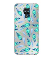 PrintiFy Xiaomi Redmi Note 9s ile Uyumlu Nazar Boncuğu 3  Kamera Korumalı Şeffaf Silikon Kılıf