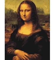 Mona Lisa Sayılarla Boyama Seti 40x 50 cm (Tuvale Gerili)