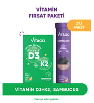 2’li-Vitago Vitamin D3+Vitago Sambucus Efervesan Tablet