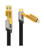 4in1 65W Hızlı Şarj Kablosu – Type-C to USB-A + Type-C to Lightning, 27W PD Destekli Çoklu Şarj Kablo