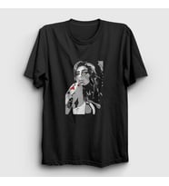 Presmono Unisex Siyah Cynthia Amy Winehouse T-Shirt 151903tt