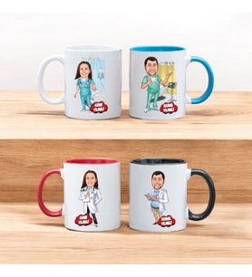 Doktora Hediye Karikatür Baskılı Kişiye Özel Porselen Doktor Kupa Bardak, Doktor Sevgiliye Hediye, Doktor Babaya Hediye, Doktor Arkadaşa Hediye, Doktora Mezuniyet Hediyesi