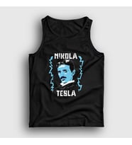 Presmono Unisex Siyah Electricity Scientist Nikola Tesla Atlet 332378tt