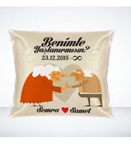 Kişiye Özel Benimle Yaşlanır mısın Yastık