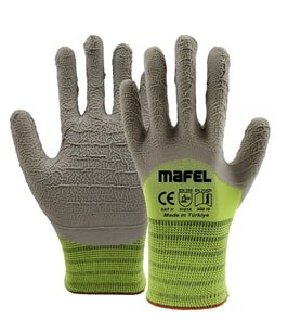 Mafel MF-82/83 Pütürlü Neon Yeşil Lateks İş Güvenlik Eldiven - 10/XL - 1 Çift - Paket