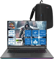 Asus Rog Strix G18 G814PP Amd Ryzen 9 8940HX Aı 64GB 512GB SSD 8GB/RTX5070 Gddr7 115W 18"2.5k (2560 x 1600, Wqxga) 240Hz 3ms  Freedos Taşınabilir Bilgisayar WS9046F25+ZETTAÇANTA