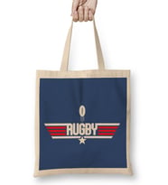 Top Gun Rugby Rugby Ball Logo Bez Çanta Uzun Saplı