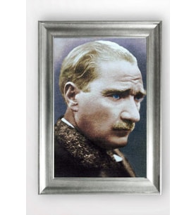 Gümüş Çerçeveli Atatürk Tablo cv1315