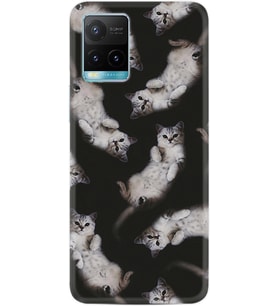 Vivo Y11S Y21S Y20 Y20S Y70 Kılıf Desemli Silikon Sevimli Kedicikler 1785