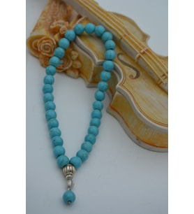 STONEAGE JEWELLERY Mini Turkuaz Taşlı Tespih Tesbih