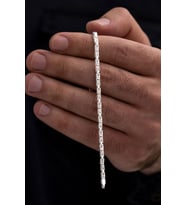 Parlak Kral 4.5 Mm 20 Cm 925 Ayar Gümüş Sevgiliye, Babaya,eşe,arkadaşa Hediye Bileklik