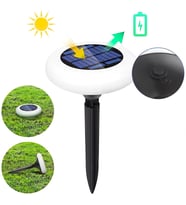 GÜNEŞ ENERJİLİ YUVARLAK SAPLAMALI RGB ÇOK RENKLİ BAHÇE AYDINLATMA LAMBASI LED IŞIK