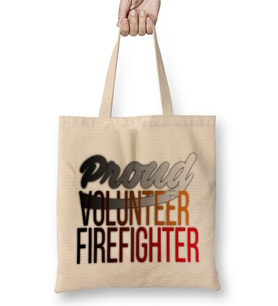Proud Volunteer Firefighter Firefighting Bez Çanta Uzun Saplı