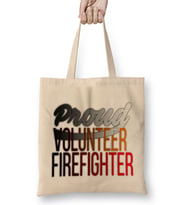 Proud Volunteer Firefighter Firefighting Bez Çanta Uzun Saplı