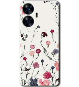 Realme C55 Kılıf HD Desen Baskılı Kılıf - Mat Çiçek