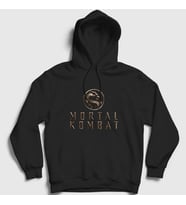 Presmono Unisex Siyah Logo V2 Mortal Kombat Kapüşonlu Sweatshirt 147261tt