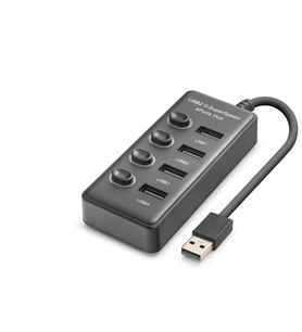 Usb Anahtarlı Hub 4 Port 480 Mbps Siyah HDX7049