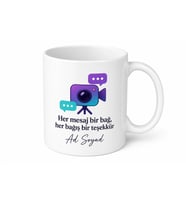 Yayıncı Canlı Yayın Kamera Chat Bağış Teşekkür Kupa Bardak Hediye