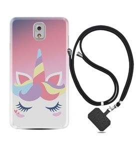 Samsung Note 3 4 5 8 9 20 Ultra 10 Lite Kılıf Boyun Askılı Silikon Sweety Unicorn 1737