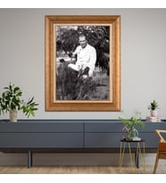 Altın Varaklı Çerçeveli Paspartulu Atatürk Tablo z4561 (Gold)