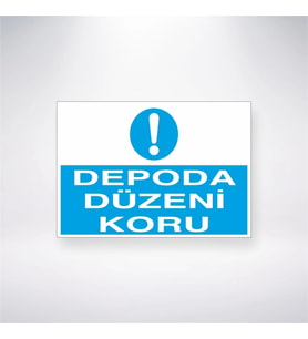 Depoda Düzeni Koru 21x28 Arkası Yapışkanlı Levha