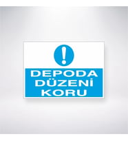 Depoda Düzeni Koru 21x28 Arkası Yapışkanlı Levha