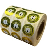 Lexroo PP Metalize Kalite Kontrol Şartlı Kabul Etiketi 25mm Çap 2500 Adet Yan Yana 3 lü
