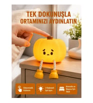 Mey İthalat® Silikon Pumpkin Night Light Telefon Tutuculu LED Lamba Yeni Nesil