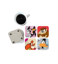 Ghostbastır Design Looney Tunes Dekoratif Ahşap Bardak Altlığı Seti 0106