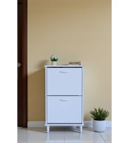 Eliusta Kalvo 52 cm Genişlikte Beyaz Renk Ayakkabılık 52x86x26 cm Ayaklı Ayakkabılık