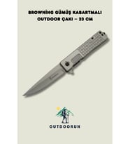 Browning Gümüş Kabartmalı Outdoor Çakı – 23 cm