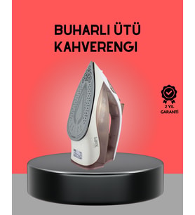 Kahverengi Buharlı Ütü 2200W Sürekli Buhar 120 g Şok Buhar