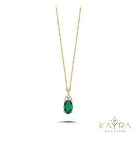 Peridot Altın Kolye AKM82