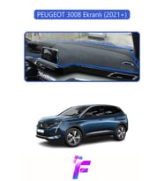 PEUGEOT 3008 EKRANLI (2021+) Uyumlu Torpido Örtüsü Yansıma Önleyici Koruma Kolay Montaj J17
