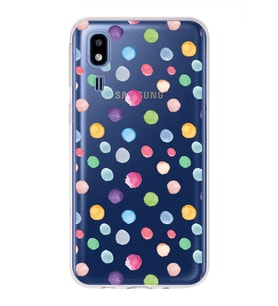 PrintiFy Samsung Galaxy A2 Core ile Uyumlu 1mm Slim Fit Water Color 6 Baskılı Şeffaf  Kılıf