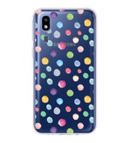 PrintiFy Samsung Galaxy A2 Core ile Uyumlu 1mm Slim Fit Water Color 6 Baskılı Şeffaf  Kılıf