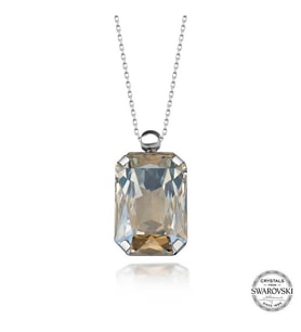 Swarovski Crystal Taşlı Gümüş Kadın Kolye