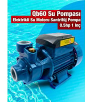Moonshop Mavi QB60 Elektrikli Su Motoru 0.5hp 1 Inç Bahçe Pompası Su Pompası 2 Yıl Garaantili Ürün..
