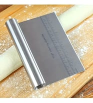 Paslanmaz Çelik Ölçülü Hamur Kesici, Pizza Kesici, Kazıyıcı