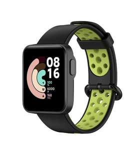 Lexroo Xiaomi Redmi Watch 2 Lite KRD-02 Silikon Kordon - Siyah-Yeşil
