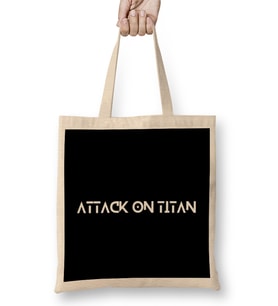 Attack On Titan Logo 01 Bez Çanta Uzun Saplı