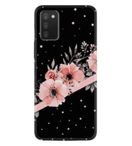 Samsung Galaxy A03s Kılıf Resimli Silikon Kılıf Siyah Şerit Mermer 1298